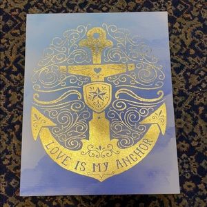 Love is My Anchor Canvas Sign